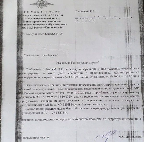 В Свердловской обл 85-летняя бабушка попала в больницу с ковидом, а выписалась с синяками и ... - 3