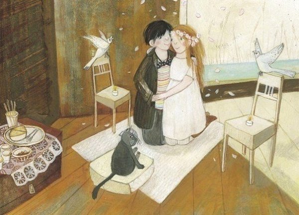 А что нам, людям, для счастья нужно? Уютный домик, свое местечко, Чтоб пахло вкусно, чтоб жили ...