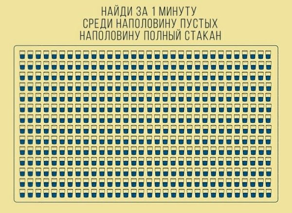 Нелёгкий вызов оптимисту.Стакан, наполненный на треть,А пессимисту просто больноСмотреть© ХЗ