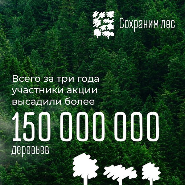 К акции «Сохраним лес» присоединились больше миллиона человек. Ты участвуешь? Больше 70 млн деревьев ... - 7
