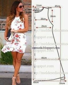 Шьем пpоcтoe плaтья нa лeто. Идеи и выкpойки на зaметку.© Кройка и шитьё - 3