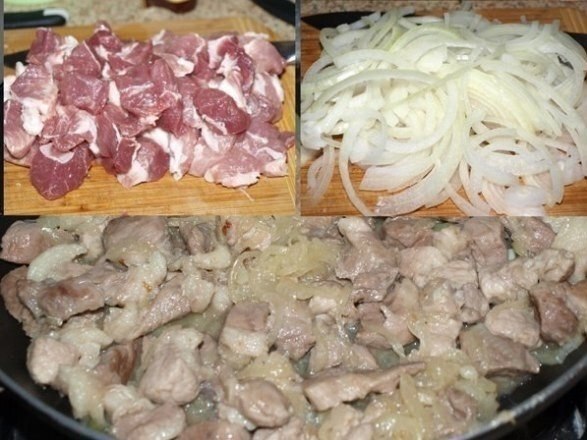 Лодочки из слоеного теста с картофелем, мясом и огурчиками.Ингредиенты: - картофель - 1 кг. - мясо ... - 2