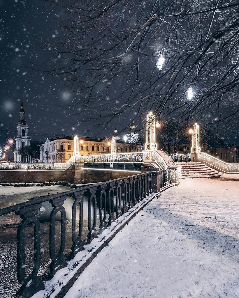 Фото Зимы Ночью В Городе