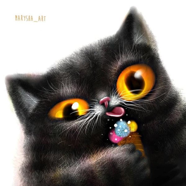 Художник Марианна Пащук. . Посмотрите каких чудесных котиков она рисует).«Меня зовут Марианна, у ... - 8