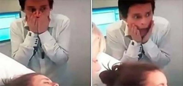 Мужья вместе со своими жёнами пришли на роды, чтобы подбодрить их - 4