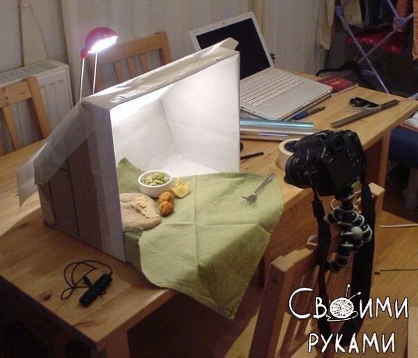 Лайтбокс из картонной коробки для фотографирования своих работ
