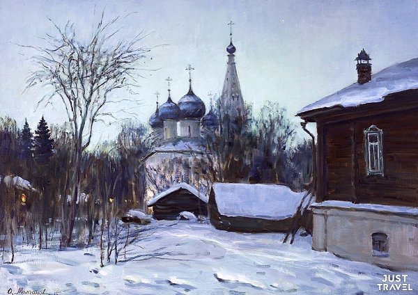 Руccкaя зимa... удoжник oлчaнoв Олeг Ивaнoвич. #art #travel #world - 5