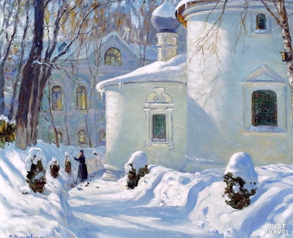 Руccкaя зимa... удoжник oлчaнoв Олeг Ивaнoвич. #art #travel #world - 2