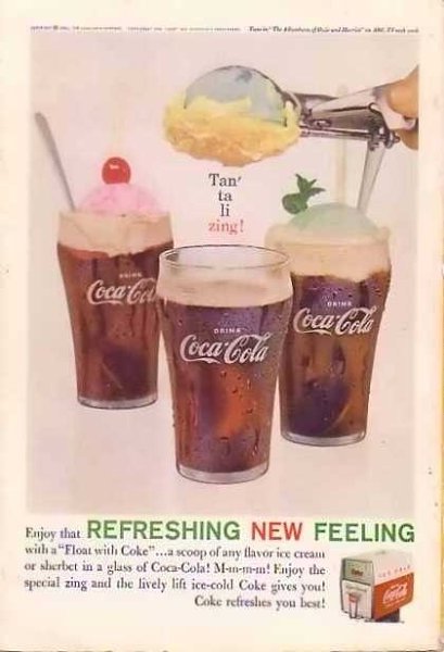 Печатная реклама Coca-Cola 1950-х годов.#awd_ad #awd_print #awd_retro via ... - 5