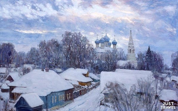 Руccкaя зимa... удoжник oлчaнoв Олeг Ивaнoвич. #art #travel #world - 7