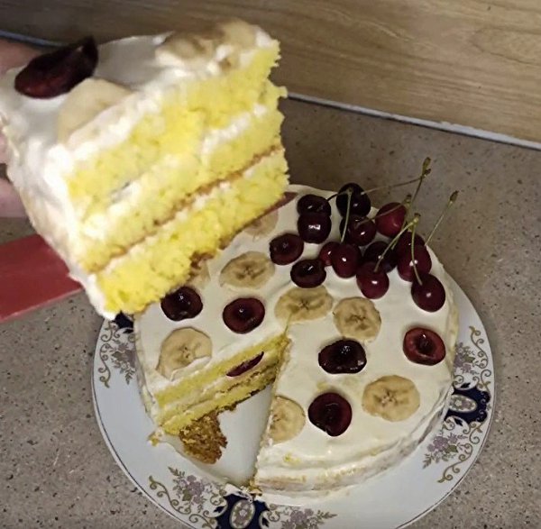 ФРУКТОВЫЙ ТОРТ. Самый вкусный и лёгкий рецепт приготовления торта Продукты: Для бисквита диаметром ...