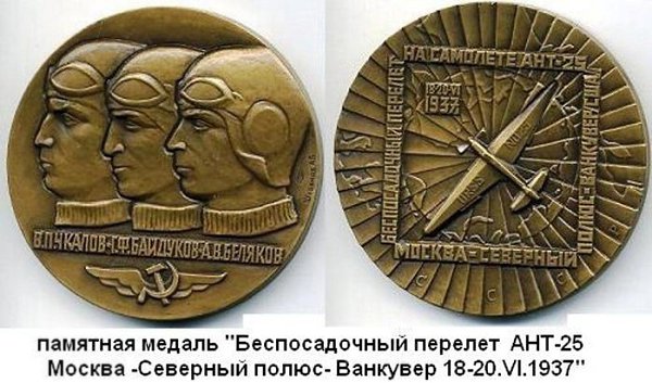18 июня 1937 г. начался первый в мире беспосадочный перелёт по маршруту Москва – Северный полюс – ...