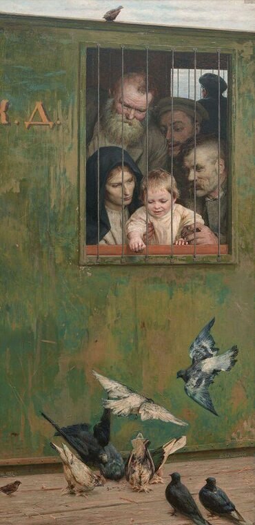 "Всюду жизнь", 1888, 213x107.Ярошенко Николай (1846-1898)ГТГНеобычный формат полотна ...