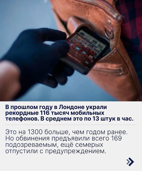 Лондон стал мировым антирекордсменом по кражам телефонов, и статистика показывает: поймать воришек ...