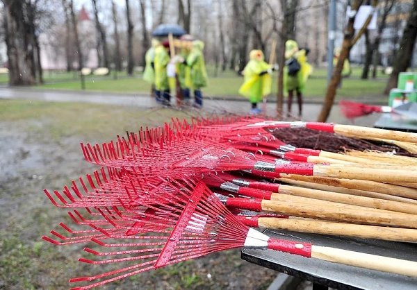 В Москве из-за плохих погодных условий перенесли общегородской субботник.Он планировался на 12 ...