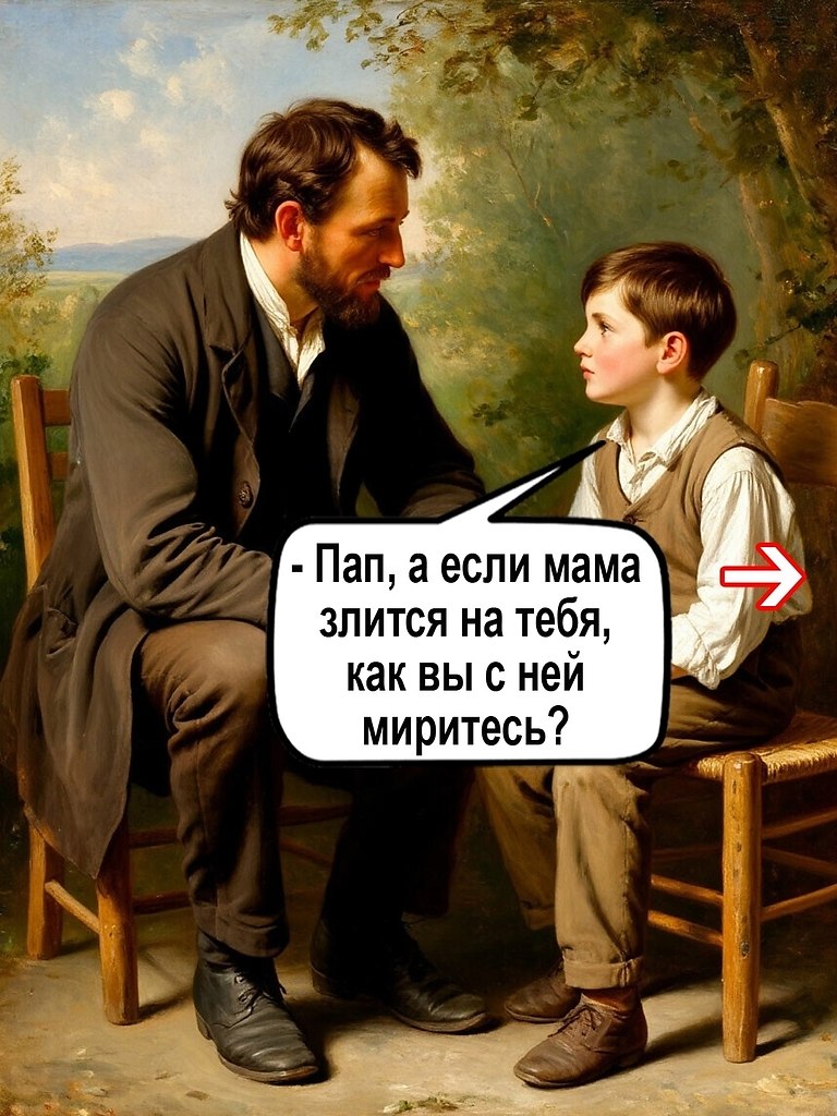 Вот что значит мудрый папа!)