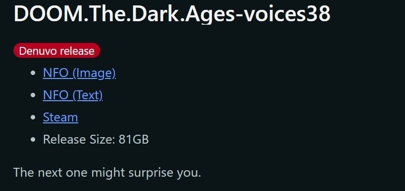 DOOM: The Dark Ages �������� - ������ ��� �����������. ������ Denuvo ������� ������ voices38 ��� ... - 2