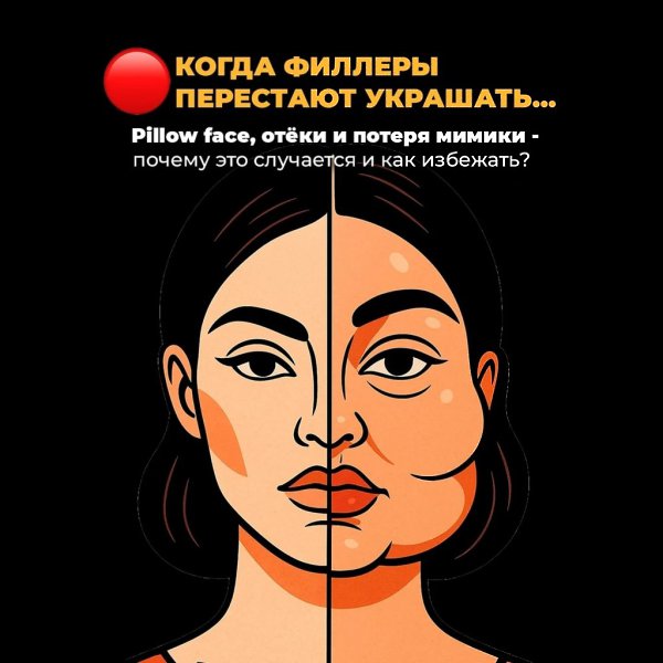 Лицо как подушка - отёки, сглаженные черты, тяжёлый взгляд. Это случается, когда филлеры используют ...