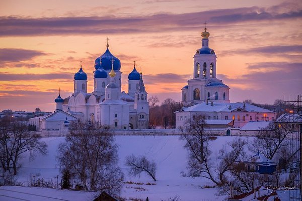 Морозный вечер в Боголюбово.Свято-Боголюбский женский монастырь.Ершов_Сергей